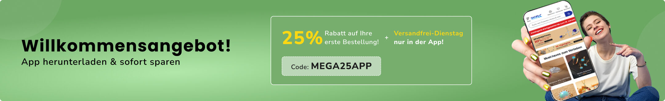 Holen Sie sich die App!